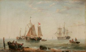 Great Yarmouth Shipping Scene, Norfolk — Henry Redmore