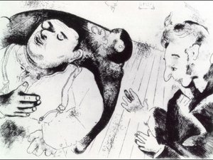 Tchitchikov And Sobakevich After Dinner — Marc Chagall