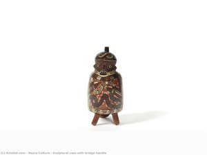 Sculptural Vase With Bridge Handle — Nazca Culture