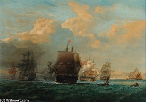 A Squadron Of The Fleet Off Malaga