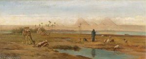 Midday Break Along The Nile Giza — Frederick Goodall