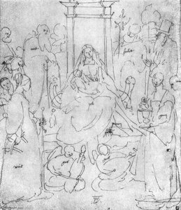 Madonna And Child, Saints And Angels Playing — Albrecht Dürer, German Renaissance
