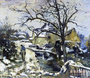 Winter At Montfoucault 2 — Camille Pissarro