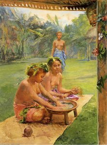 Young Girls Preparing Kava — John La Farge