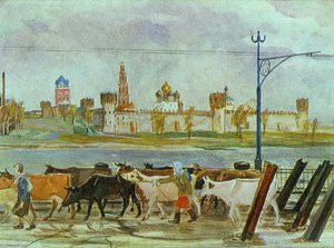Evacuation Of The Collective Herd — Aleksandr Deyneka