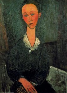 A Woman With White Collar — Amedeo Clemente Modigliani
