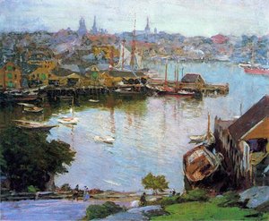Harbor Village — Edward Henry Potthast