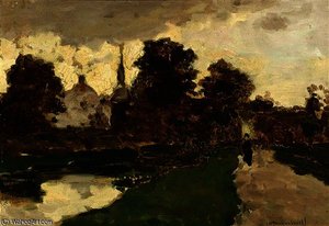 A Figure On A Path Near Noorden — Jan Weissenbruch