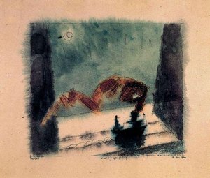 Sketch For The 41 Birthday Of Walter Gropius 1924 — Lyonel Feininger, Expressionism