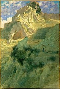 Village Fortifie Sur Les Cretes Des Monts Albains — Ernest Hébert