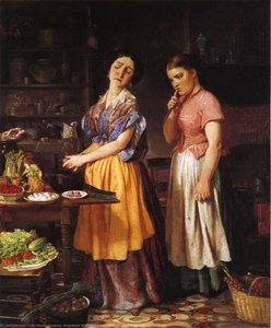 The Young Wife: First Stew — Lilly Martin Spencer (angelique Marie Martin)