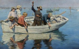 Chadding On Mount's Bay — Stanhope Alexander Forbes