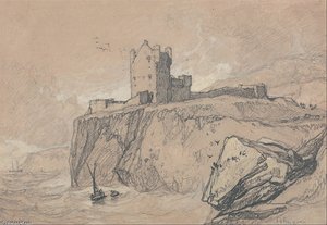 Bamborough Castle, Northumberland — John Sell Cotman