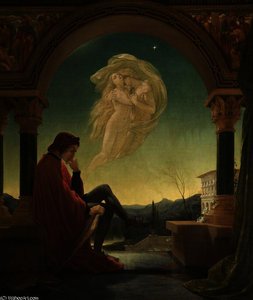 Dante Meditating The Episode Of Francesca Da Rimini And Paolo Malatesta — Sir Joseph Noel Paton
