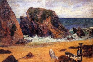 Cows On The Seashore — Eugène Henri Paul Gauguin
