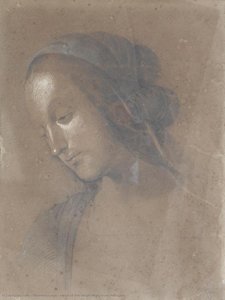Head Of The Virgin Mary From Perugino — Silvestro Lega