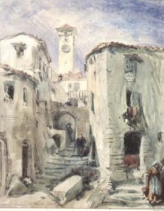 The Old Tower At Cannes — William Simpson