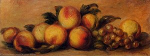 Still Life With Peaches And Grapes — Pierre-auguste Renoir, Impressionist Movement