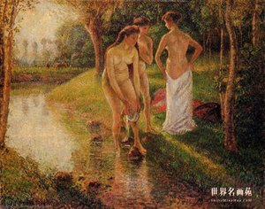 Bathers — Camille Pissarro