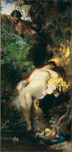 Title In Swedish: Jaktnymf Och Fauner — Johan Julius Ferdinand Kronberg, Academic Art