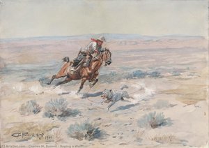 Roping A Wolf — Charles Marion Russell, American Regionalism