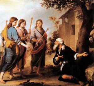 Abraham And The Angels — Bartolomé Esteban Murillo