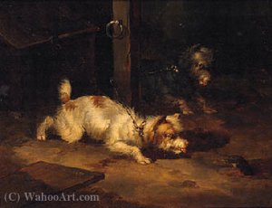 Terriers Ratting In A Barn — Paul Jones