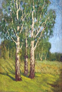 Landscape With Birches — Igor Emmanuilovich Grabar, Post-impressionism