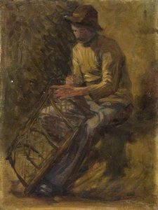 Fisherman Mending a Lobster Pot