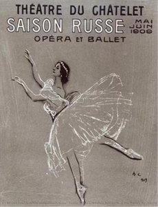 Poster For The 'saison Russe' At The Theatre Du Chatelet — Valentin Alexandrovich Serov