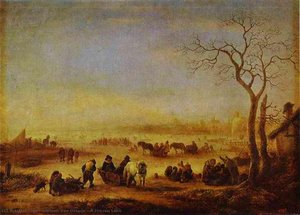 A Frozen Lake — Adriaen Van Ostade