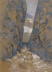 A Mountain Gourge — John Henry Twachtman