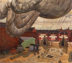 Balloon In Tramway Depot, Evening — Sidney Smith