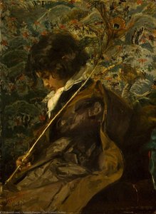 The Peacock Feather — Antonio Mancini
