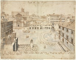 Eighteen Views Of Rome: The Trevi Fountain — Lieven Cruyl, Baroque Landscape