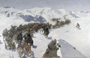 Count Argutinsky Crossing The Caucasian Range — Franz Roubaud