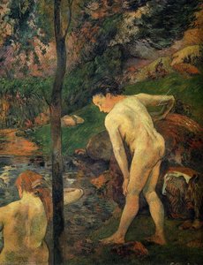 Two Girls Bathing — Eugène Henri Paul Gauguin, Post-impressionism