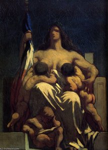 La République, Huile Sur Toile The Republic, Oils On Fabric — Honoré Daumier