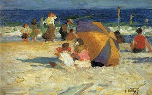 Beach Umbrella — Edward Henry Potthast, Impressionism