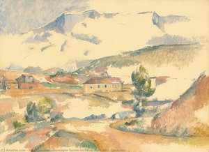 Montagne Sainte-victoire, From Near Gardanne — Paul Cézanne, Post-impressionism