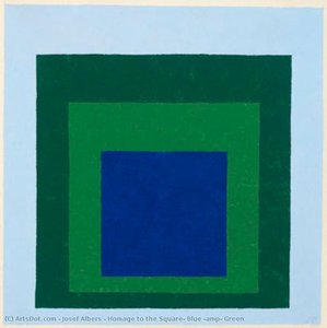 Homage To The Square: Blue & Green — Josef Albers