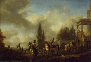 Huntsmen Setting Out — Philips Wouwerman