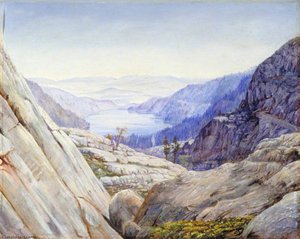View Of Lake Donner, Sierra Nevada — Marianne North, Victorian Botanical Painting