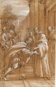 St bernard received into the abbey of citeaux by st stephen harding