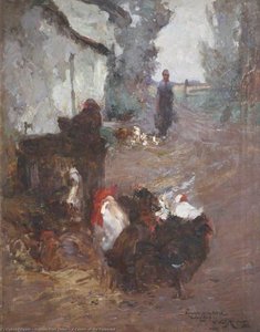 A Corner Of The Farmyard — William Watt Milne