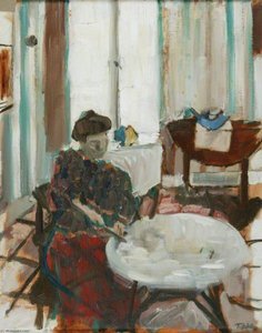 Woman At A Table — Geoffrey Arthur Tibble