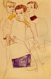 Triple Self Portrait — Egon Schiele