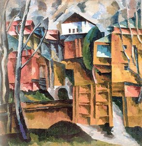 Landscape With White House And The Yellow Gate — Aristarkh Vasilevich Lentulov