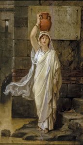 Roman Water Carrier In A White Tunic
