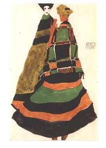 Design For A Postcard — Egon Schiele, Art Nouveau